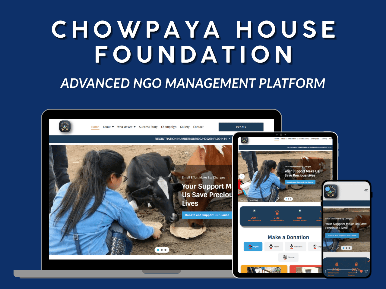 Advanced NGO Management Platform for Chowpaya House Foundation